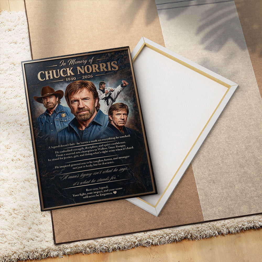 Chuck Norris Rectangle Canvas With Inner Frame – TMTHU4659