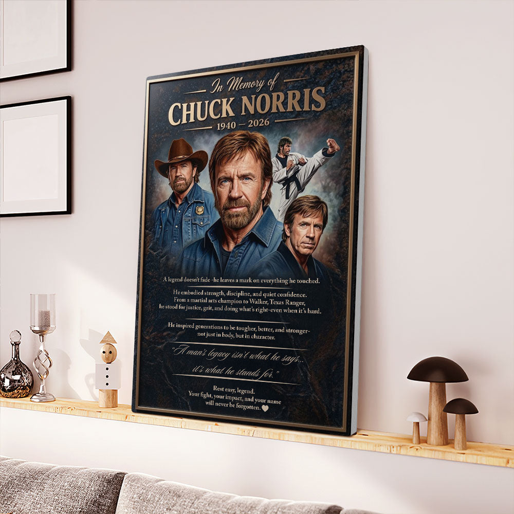 Chuck Norris Rectangle Canvas With Inner Frame – TMTHU4659