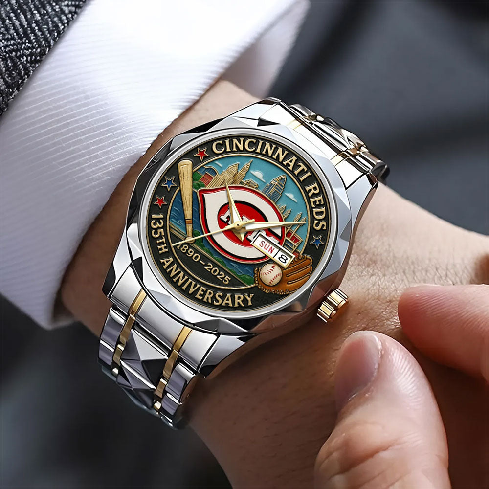 Cincinnati Reds 135th Anniversary 2025 Alloy Luxury Quartz Watch – TANTN17067