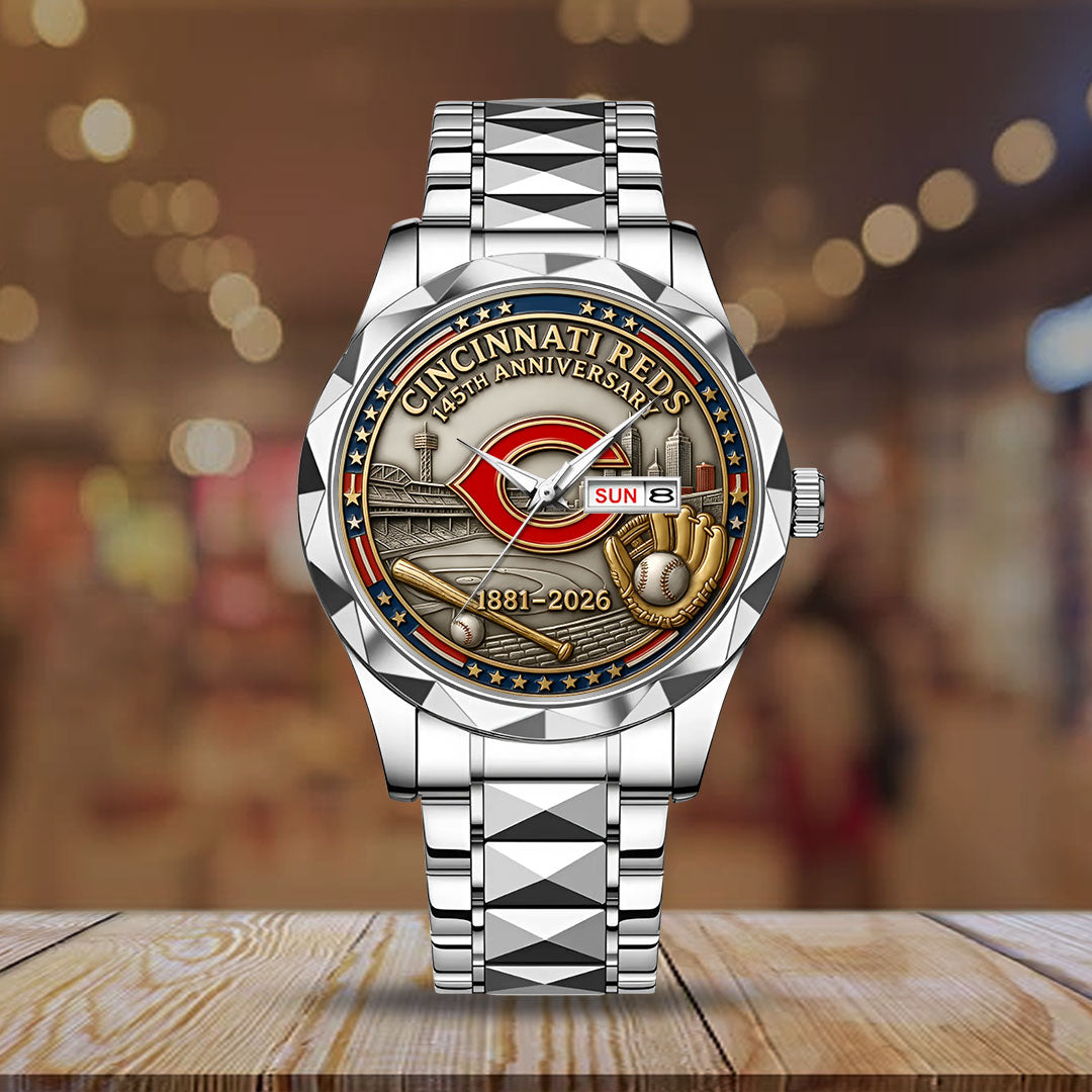 Cincinnati Reds 145th Anniversary Alloy Luxury Quartz Watch – HOATT15221