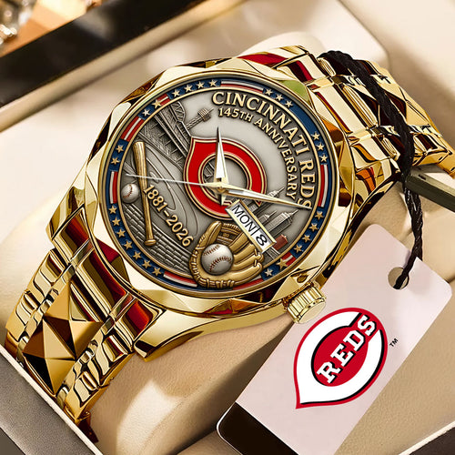 Cincinnati Reds 145th Anniversary Alloy Luxury Quartz Watch – HOATT15221