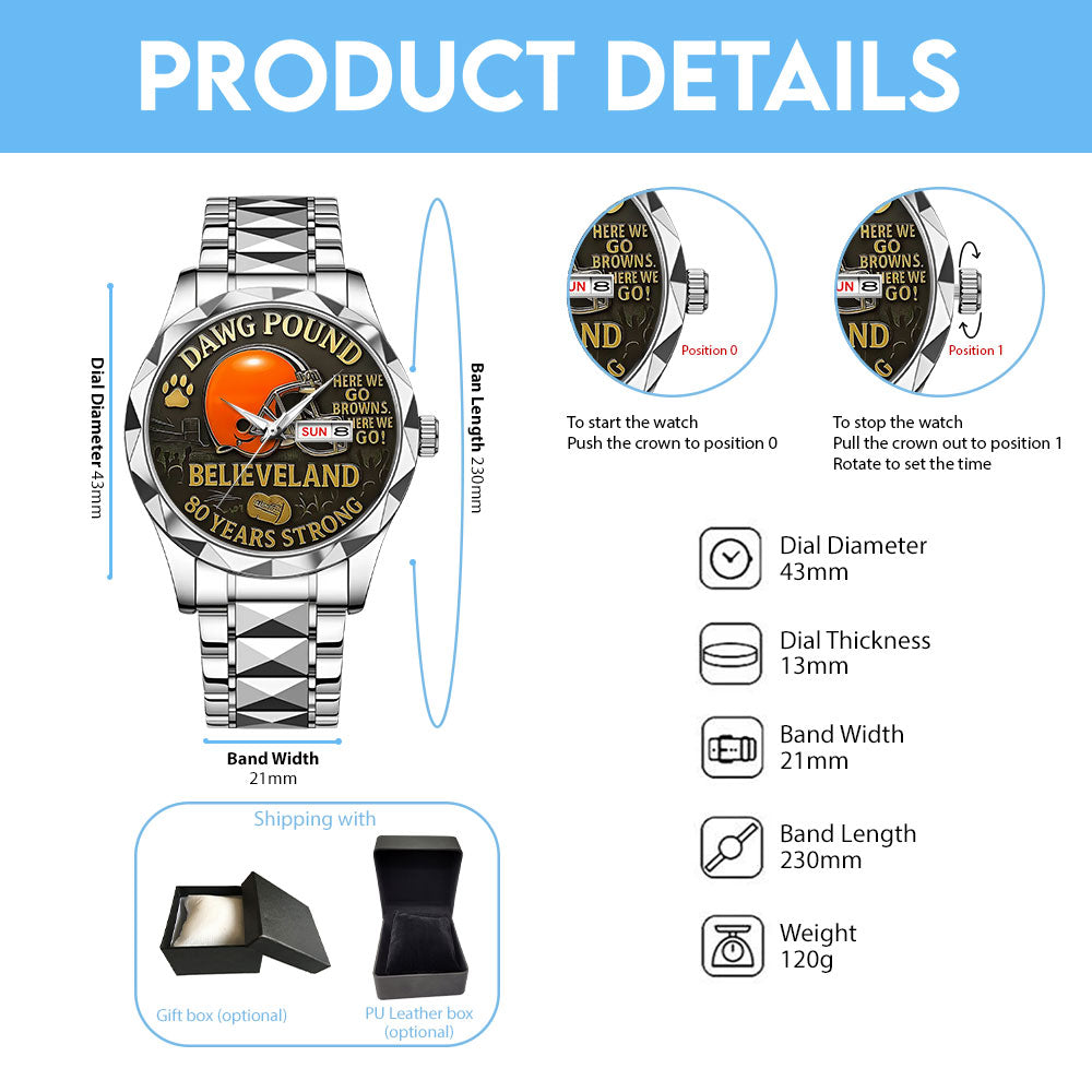 Cleveland Browns Alloy Luxury Quartz Watch – TANTN16834