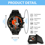 Personalized Cleveland Browns Black Stainless Steel Watch – TANTN16010