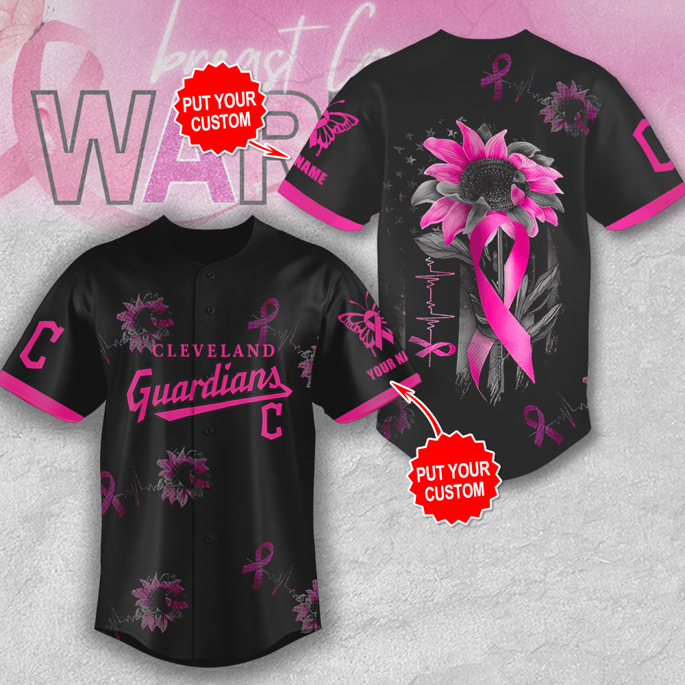 Personalized Cleveland Guardians x Breast Cancer Awareness Baseball Jersey – MAITM12920