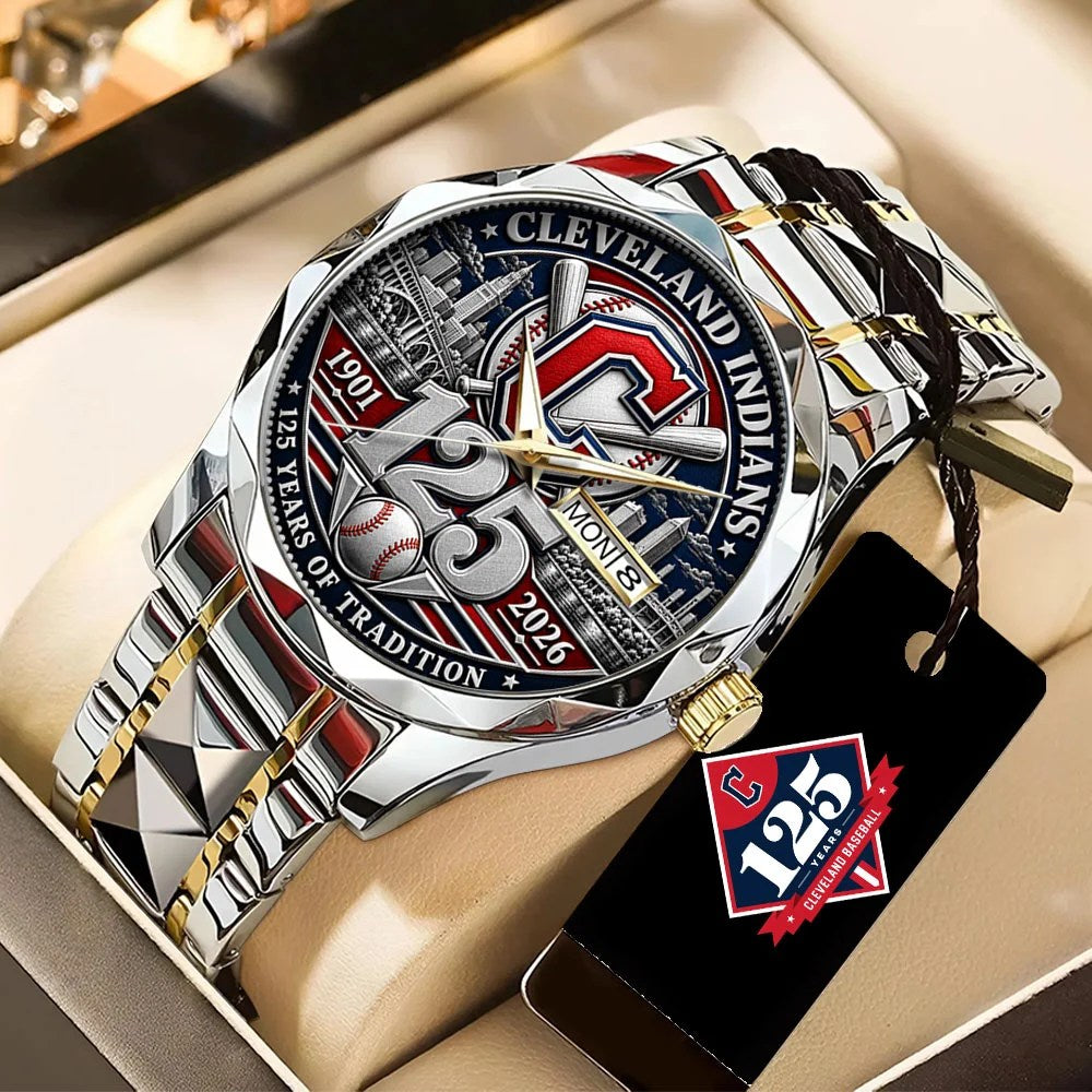 Cleveland Indians 125th Anniversary 2026 Alloy Luxury Quartz Watch – TANTN26136
