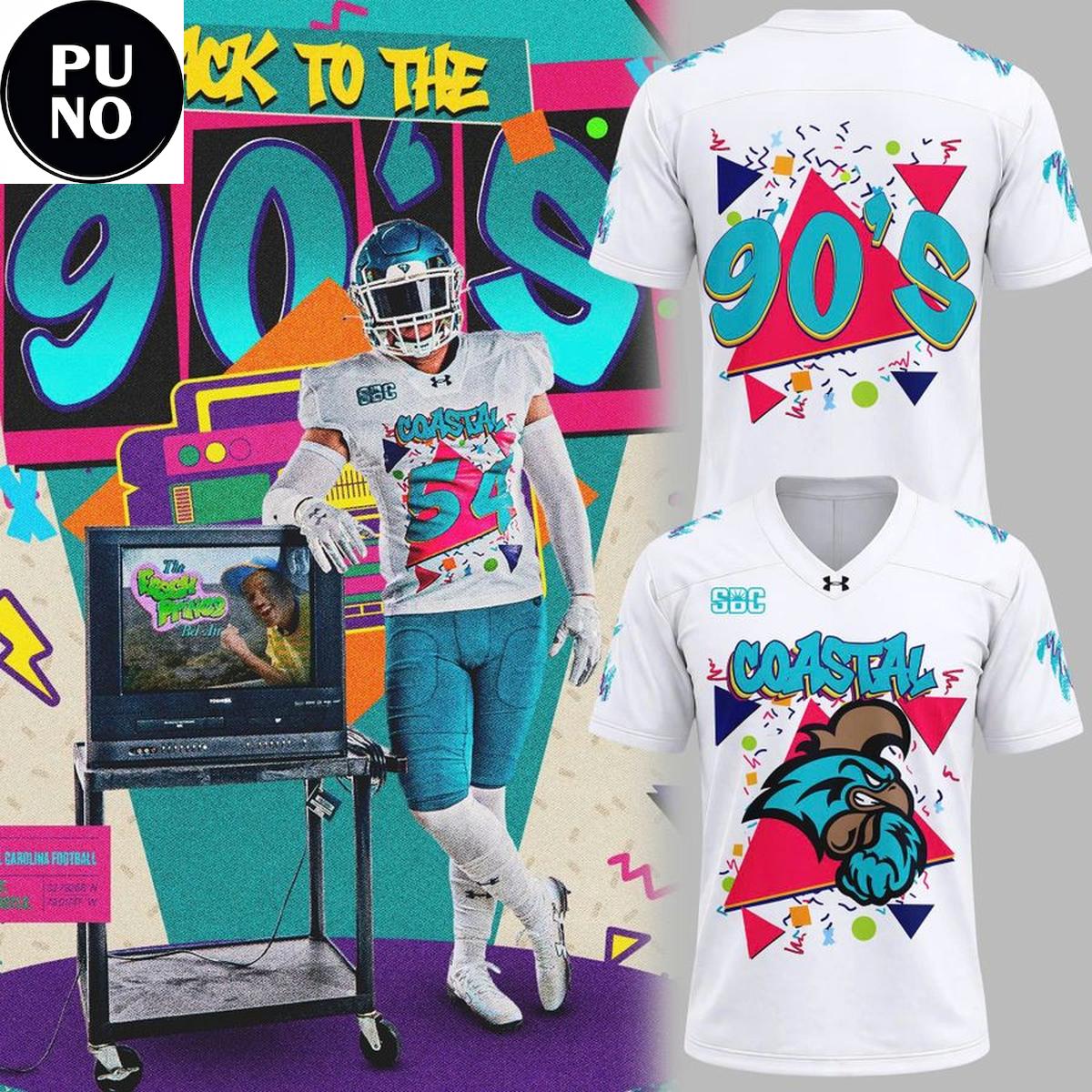 Coastal Carolina Chanticleers 90s Night Friday 2026 Football Jersey