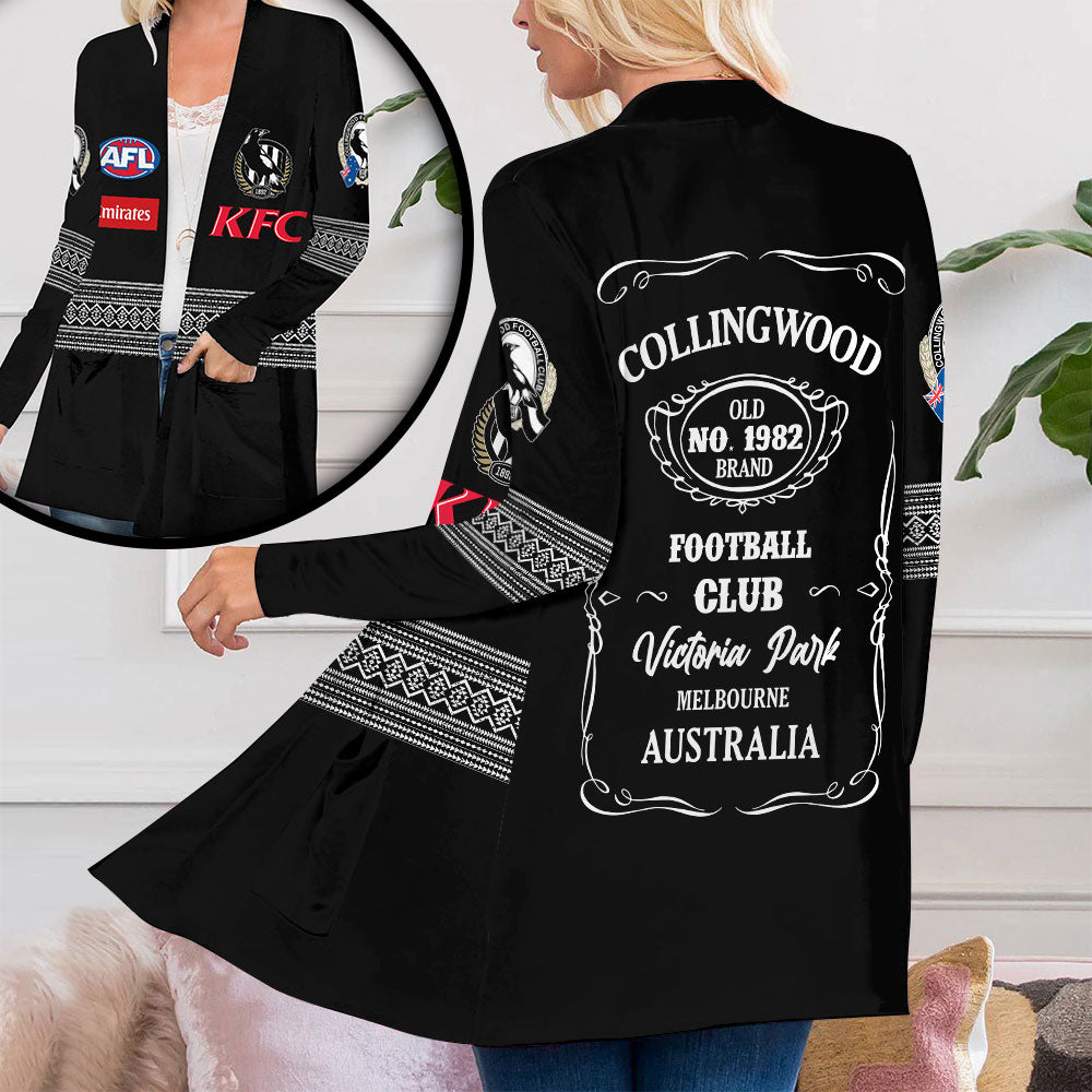 Collingwood FC Women's Patch Pocket Cardigan – VANDH 479