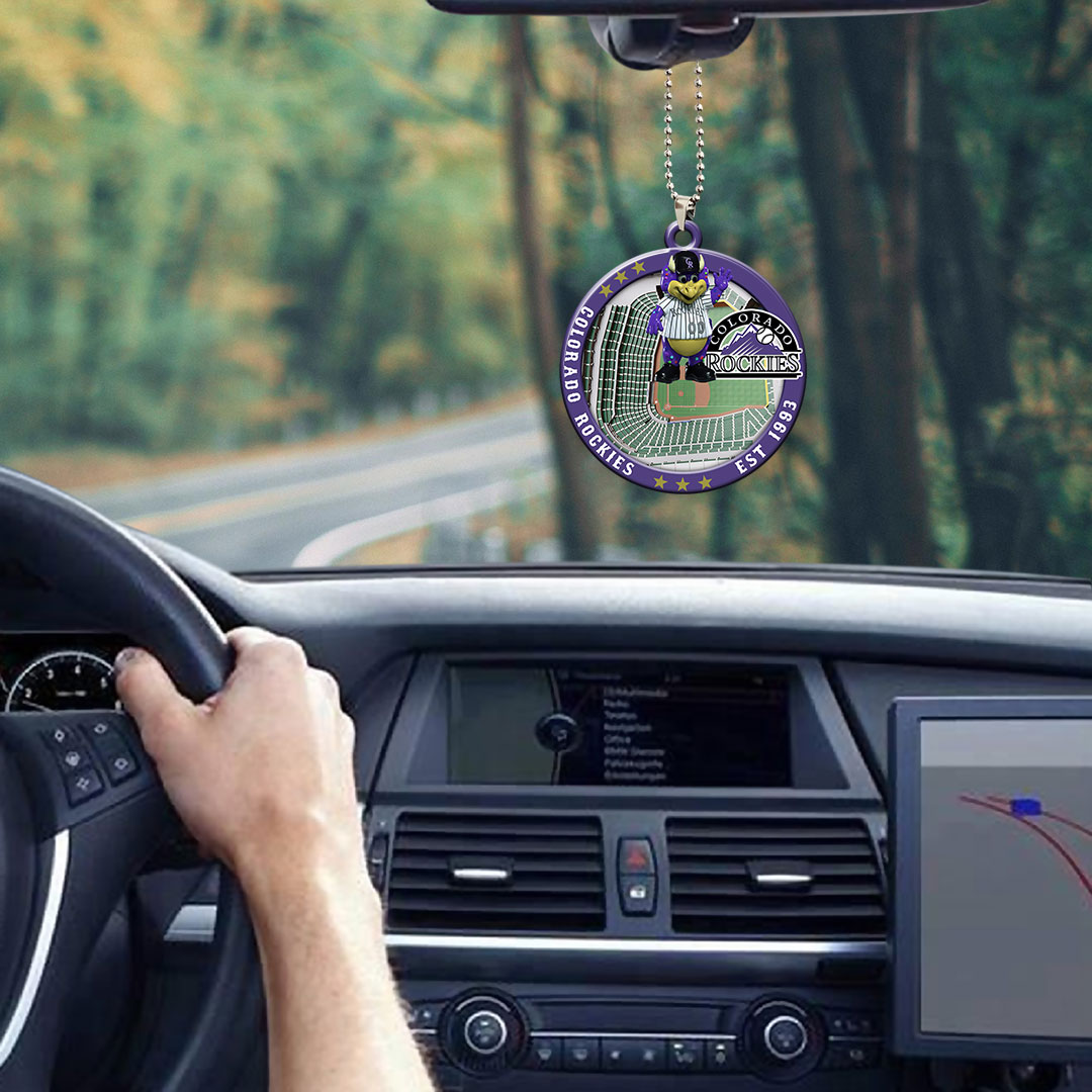 Colorado Rockies Custom shape 2-sided Acrylic Car Ornament – HOATT13040