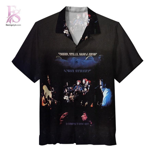 Crosby Stills Nash & Young 4 Way Street Hawaiian Shirt
