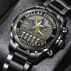 Dallas Cowboys 65th Anniversary 2025 Black Stainless Steel Watch – TANTN17052