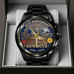 Dallas Cowboys 65th Anniversary 2025 Black Stainless Steel Watch – TANTN17131