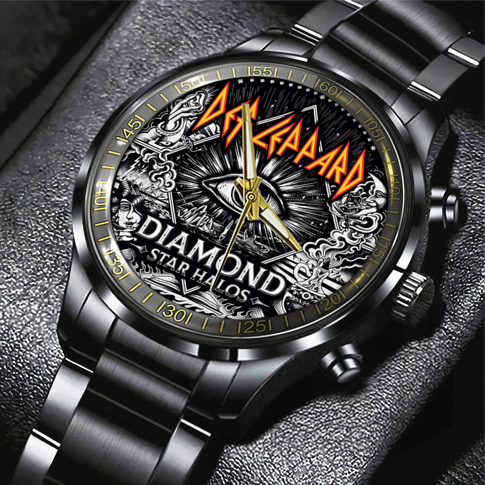 Def Leppard Black Stainless Steel Watch – TANTN17835