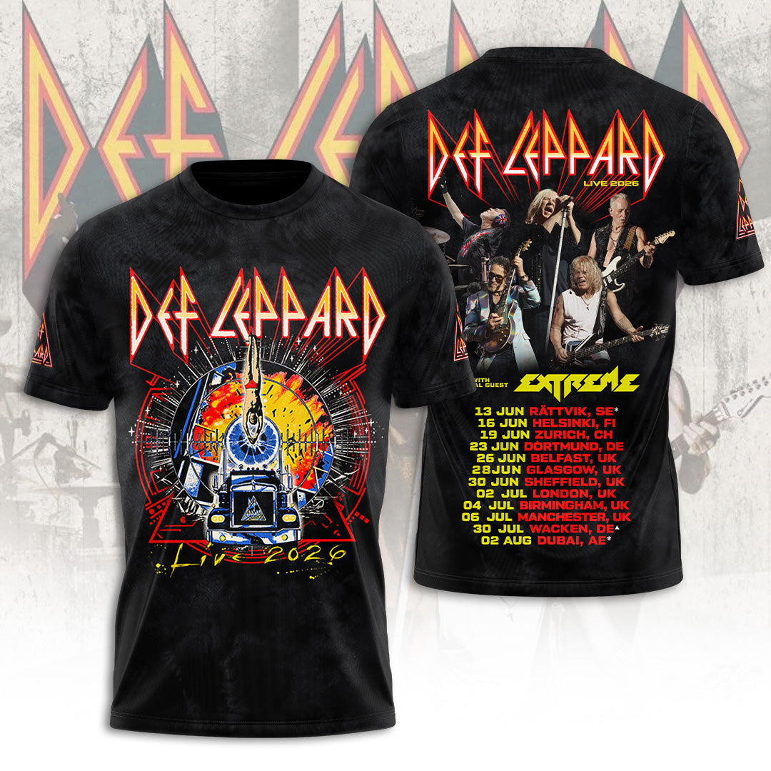 Def Leppard Tour 2026 3D Apparel – TANTN23482