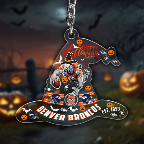Denver Broncos Custom Shape 1-side Printed Acrylic Keychain – HOATT12973