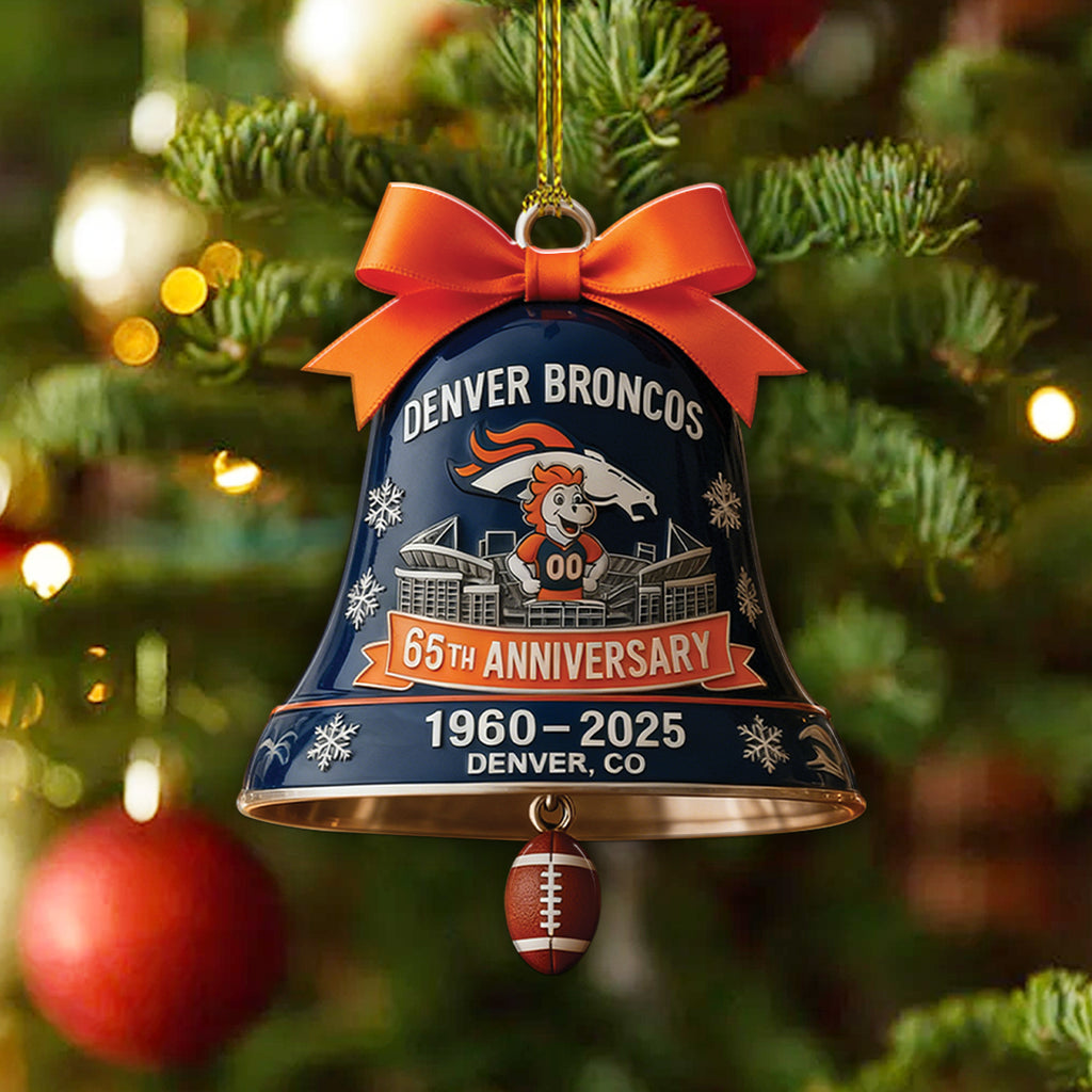 Denver Broncos 65th Anniversary Custom Shape 2-sided Acrylic Ornament – TANTN19417