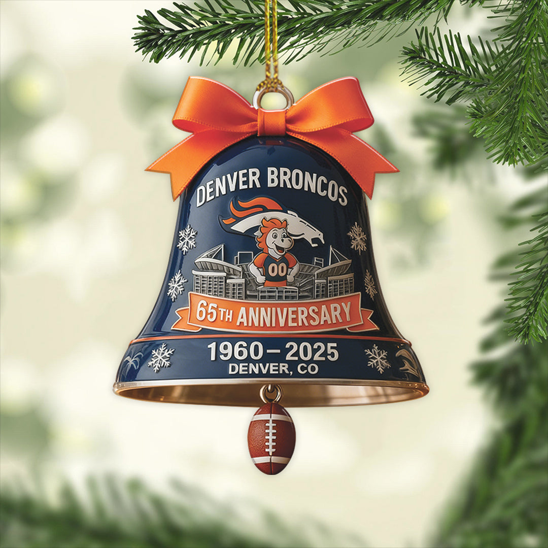 Denver Broncos 65th Anniversary Custom Shape 2-sided Acrylic Ornament – TANTN19417
