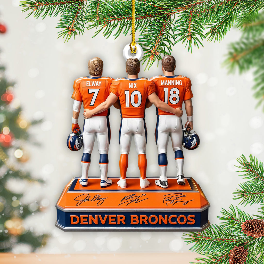 4PCS Denver Broncos Custom Shape 2-Side Printed Acrylic Ornament – TANTN19413