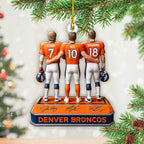 4PCS Denver Broncos Custom Shape 2-Side Printed Acrylic Ornament – TANTN19413