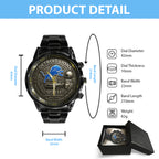 Detroit Lions 95th Anniversary 2025 Black Stainless Steel Watch – TANTN16206