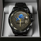 Detroit Lions 95th Anniversary 2025 Black Stainless Steel Watch – TANTN16206