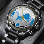 Detroit Lions Black Stainless Steel Watch – TANTN15888