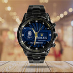 Detroit Tigers Black Stainless Steel Watch – MAITM13432