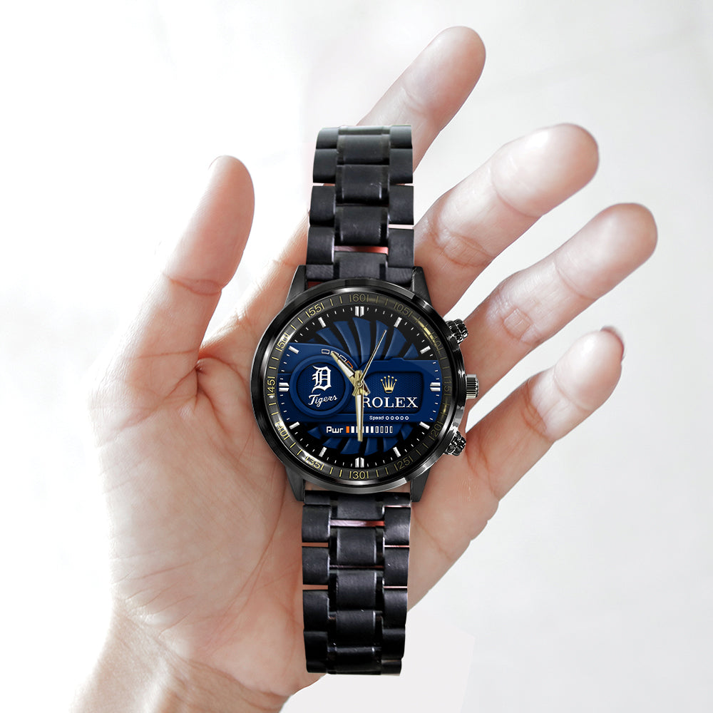 Detroit Tigers Black Stainless Steel Watch – MAITM13432