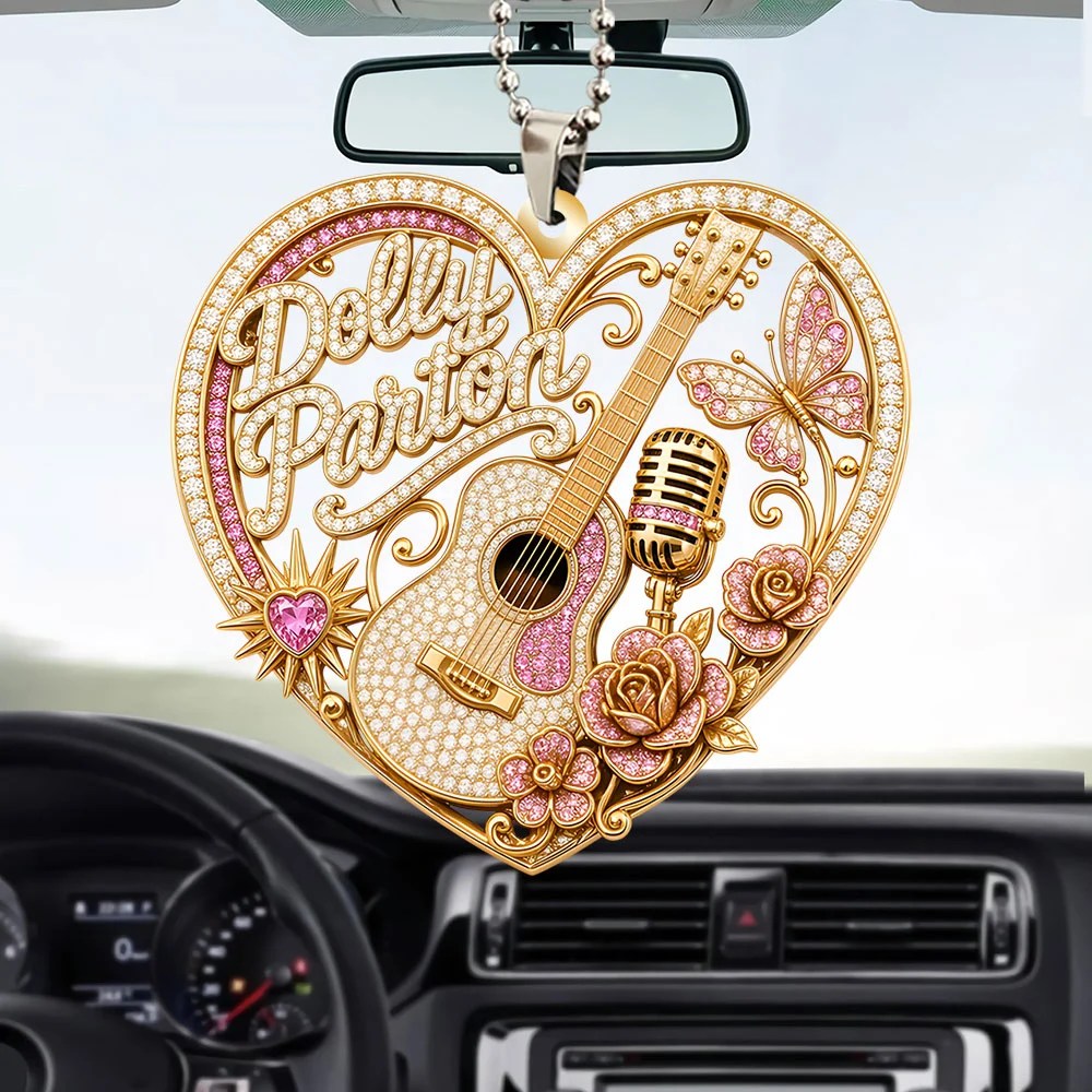 Dolly Parton Custom Shape 2-sided Acrylic Car Ornament – TANTN25200