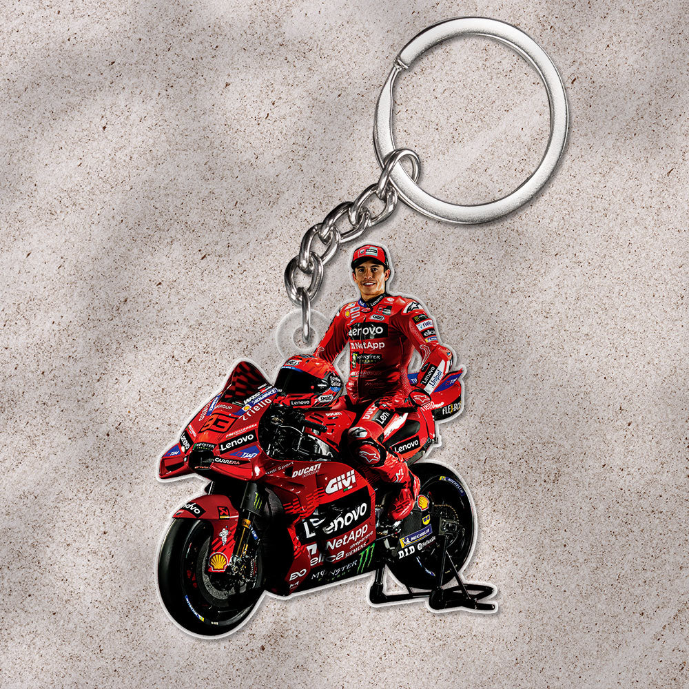 Ducati Lenovo Team x Marc Márquez Custom Shape 1-sided Keychain – HOATT 9206