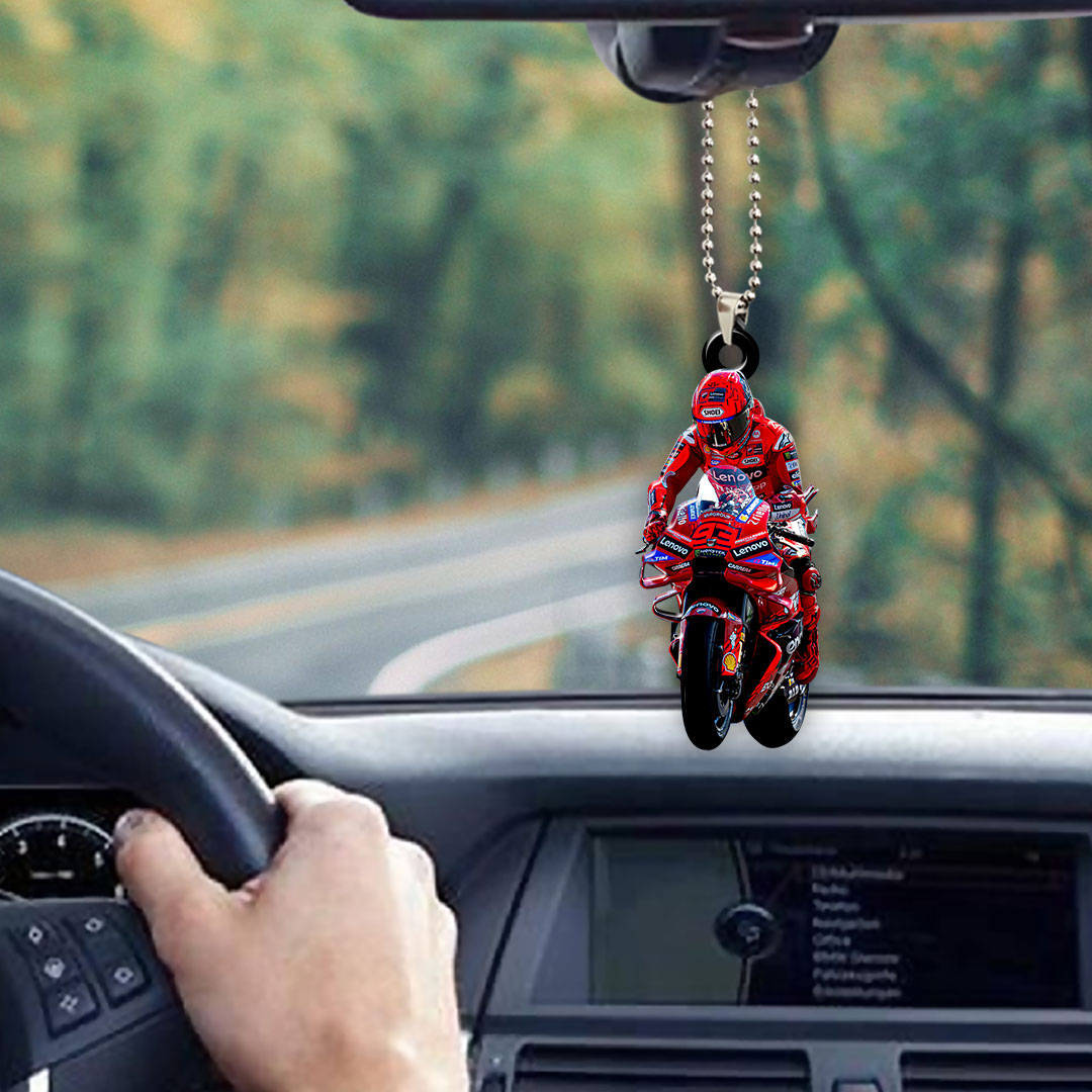 Ducati Lenovo Team x Marc Márquez 2025 World Champion Custom Shape 2-sided Acrylic Car Ornament – HOATT13605