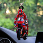 Ducati Lenovo Team x Marc Márquez 2025 World Champion Custom Shape 2-sided Acrylic Car Ornament – HOATT13605