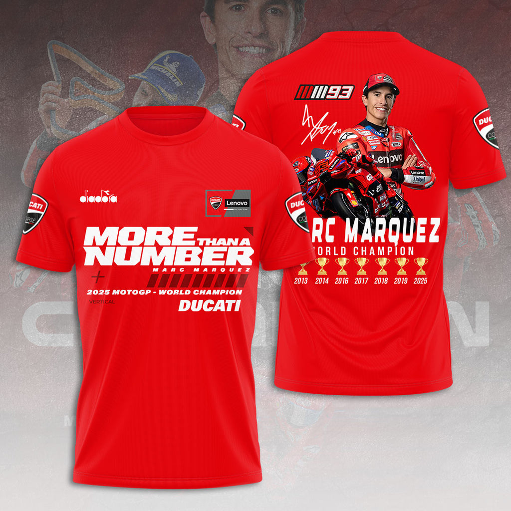 Ducati Lenovo Team x Marc Márquez 2025 World Champion 3D Apparel – HOATT13495