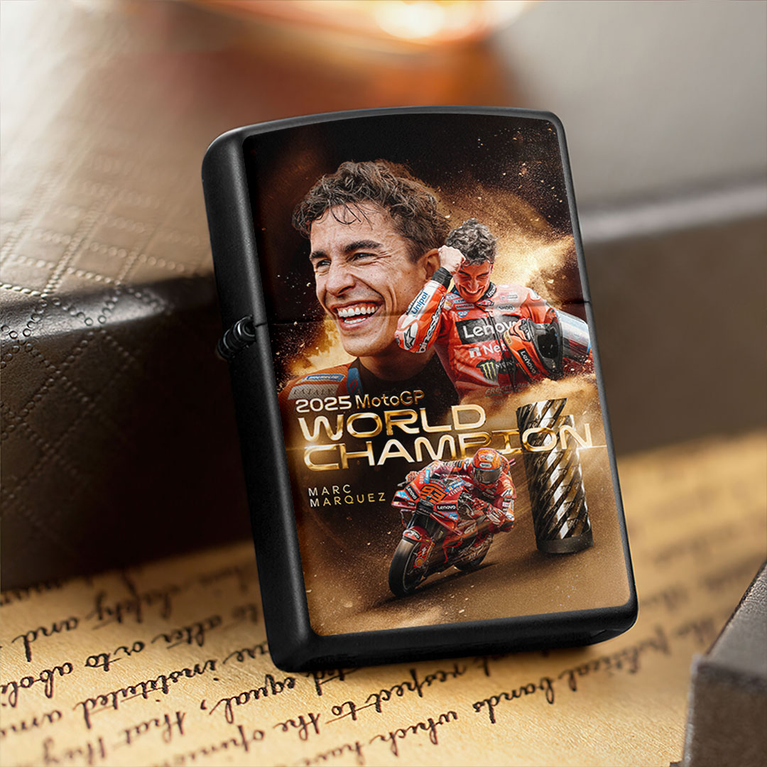 Ducati Lenovo Team x Marc Márquez 2025 World Champion Zippo Lighter Case (No Insert) – HOATT13492