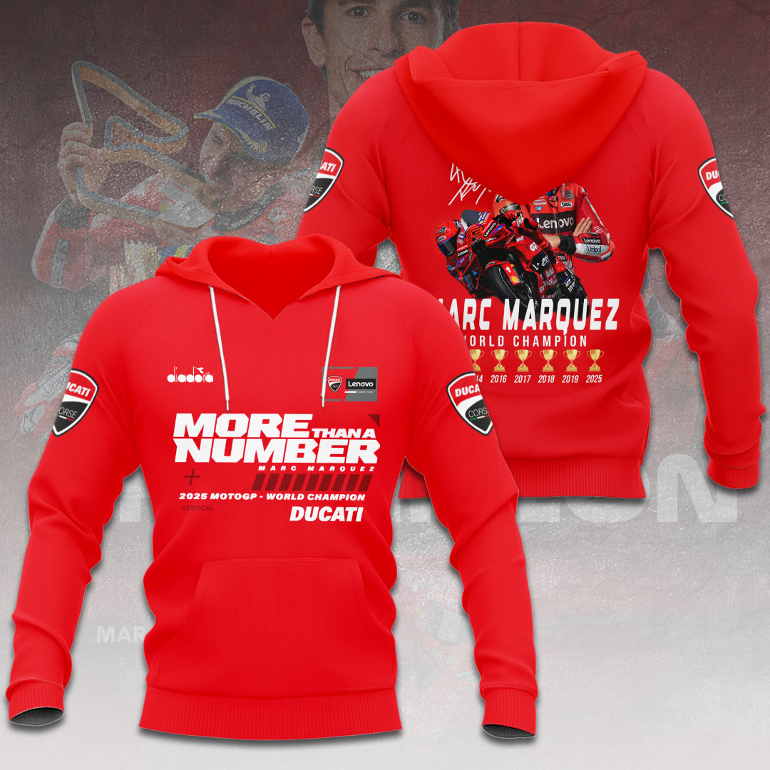 Ducati Lenovo Team x Marc Márquez 2025 World Champion 3D Apparel – HOATT13495