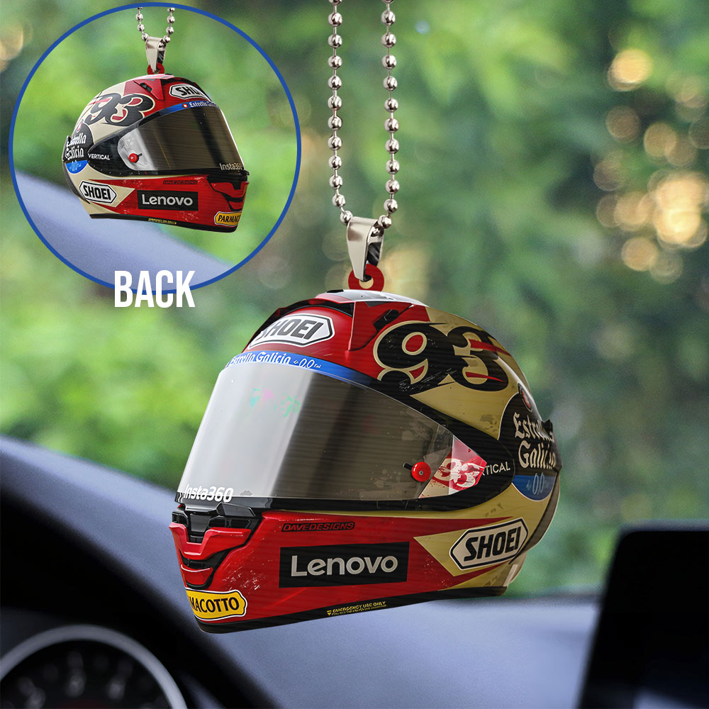 Ducati Lenovo Team x Marc Marquez Custom Shape 2-sided Acrylic Car Ornament – TANTN 11779