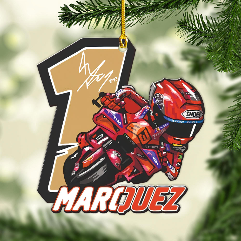 Ducati Lenovo Team x Marc Márquez Custom Shape 2-sided Acrylic Ornament – TANTN17111