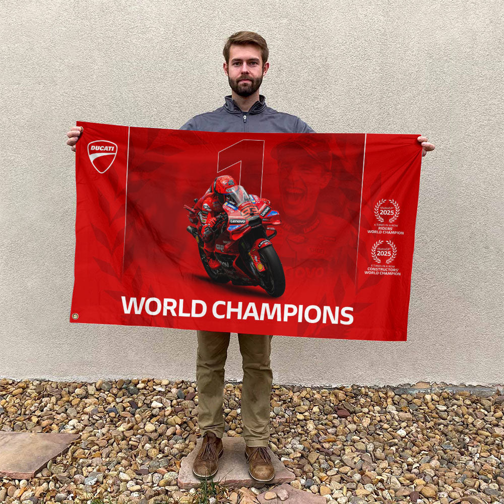 Ducati Lenovo Team x Marc Márquez 3D Double-side House Flag – TANTN16958