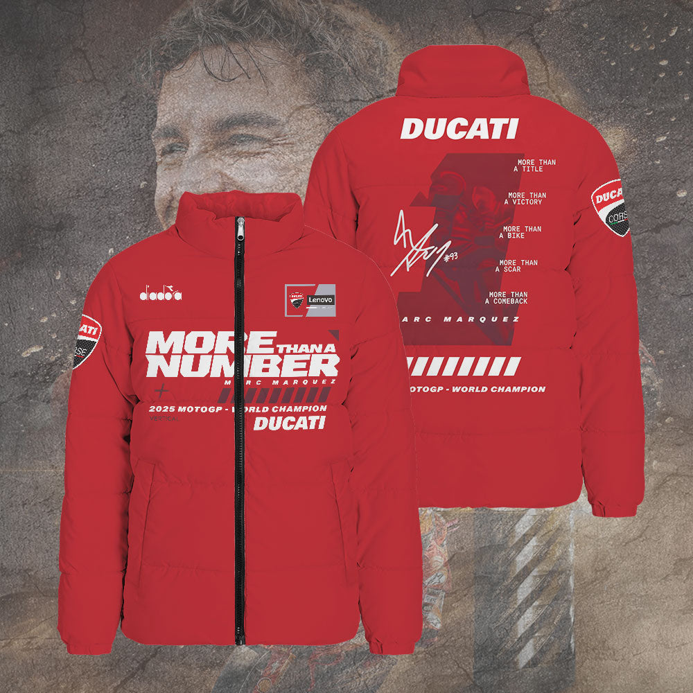 Ducati Lenovo Team x Marc Márquez 3D Stand Collar Puffer Jacket – TANTN16963