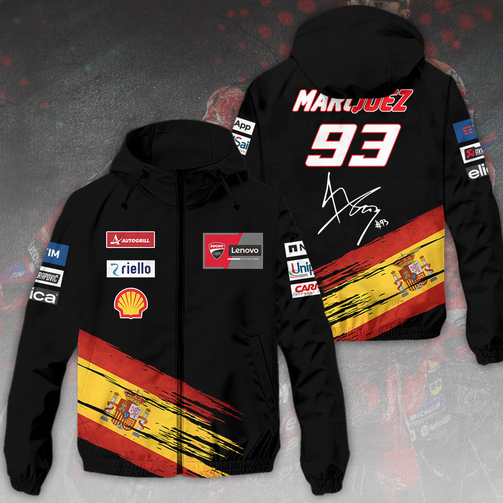 Ducati Lenovo Team x Marc Márquez 3D Windbreaker Jacket – HOATT 9257
