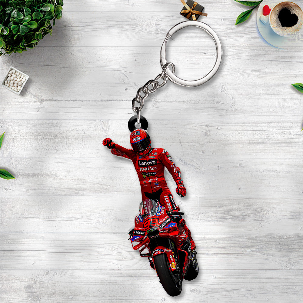 Ducati Lenovo Team x Marc Márquez Custom Shape 2-sided Keychain – TANTN17208