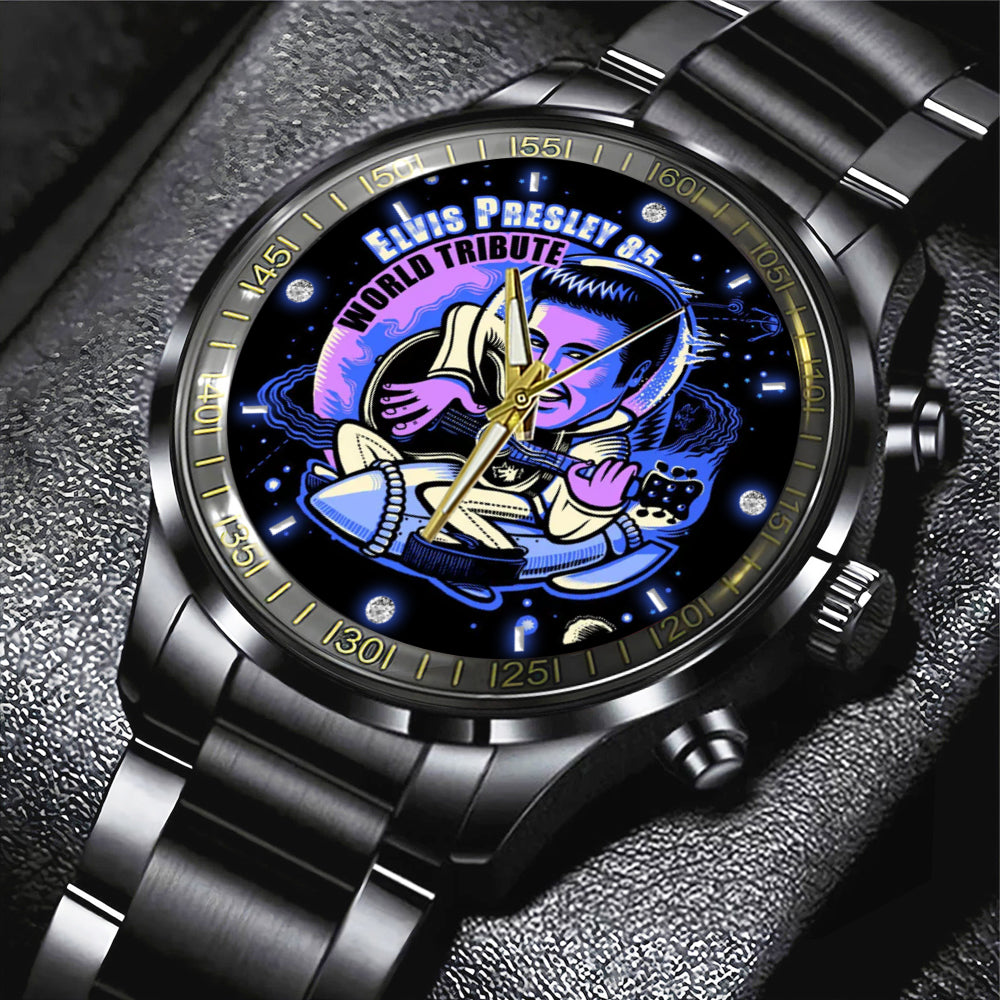 Elvis Presley Black Stainless Steel Watch – GNE 752