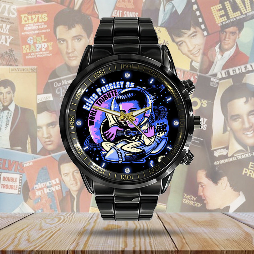 Elvis Presley Black Stainless Steel Watch – GNE 752