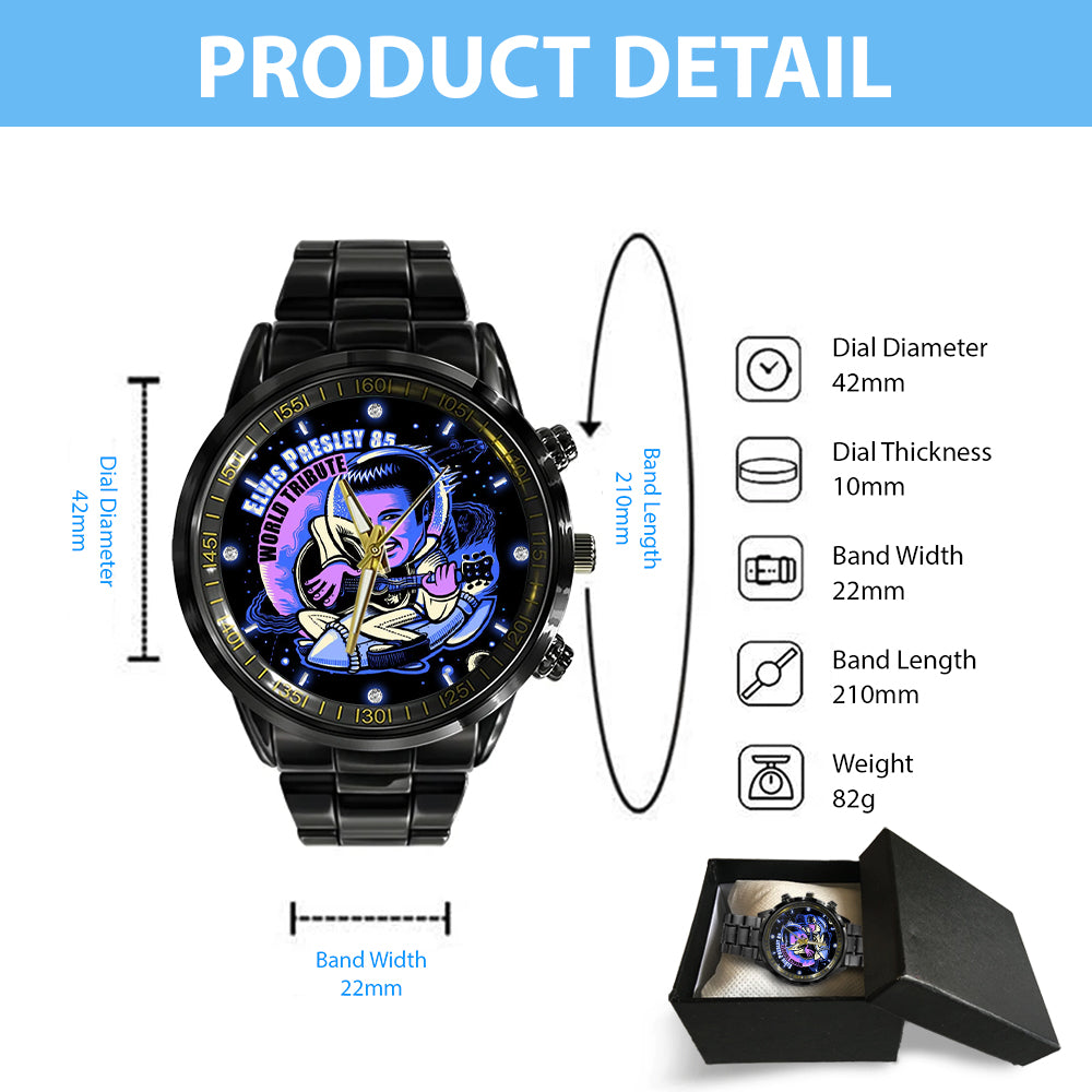Elvis Presley Black Stainless Steel Watch – GNE 752