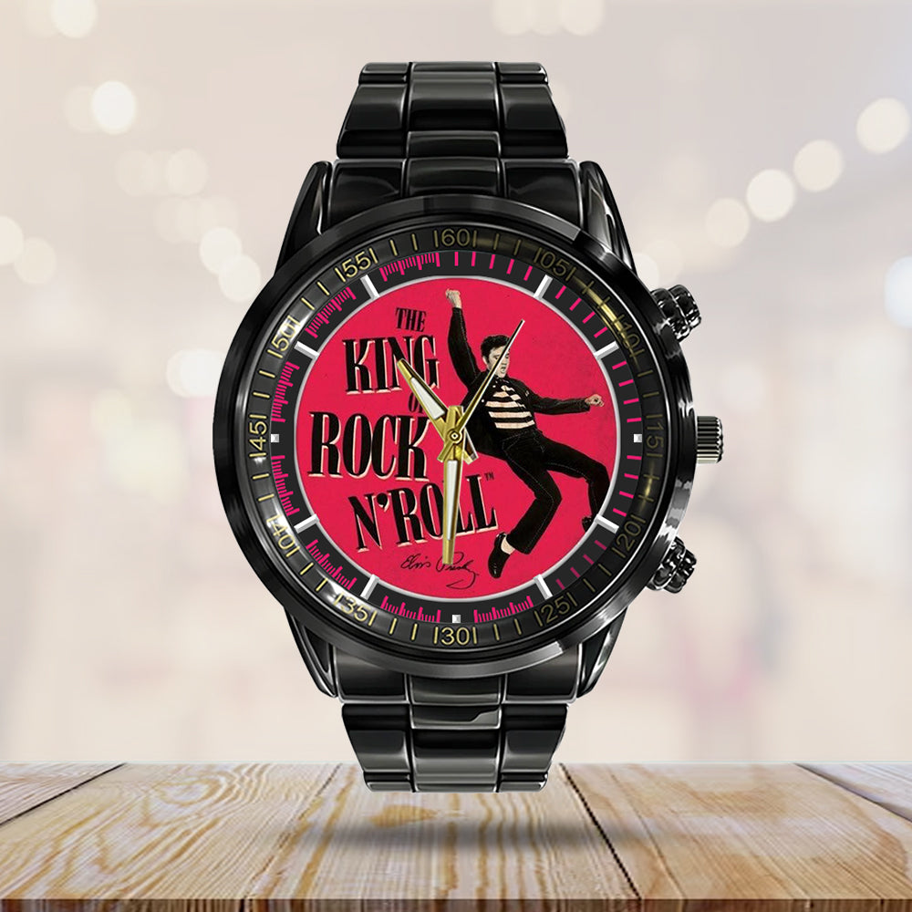 Elvis Presley Black Stainless Steel Watch – GNE 1170