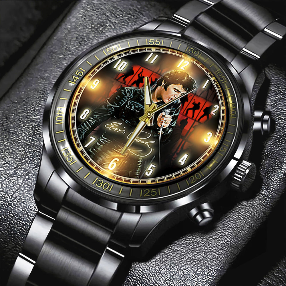 Elvis Presley Black Stainless Steel Watch – MAITM 7283