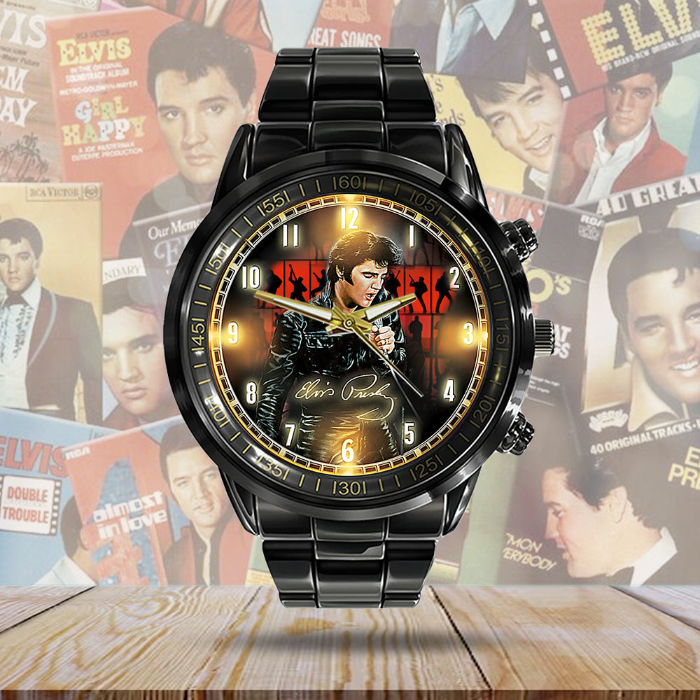 Elvis Presley Black Stainless Steel Watch – MAITM 7283