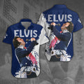 Elvis Presley Short Sleeve Button-Down Shirt – NGHIAVT 0146
