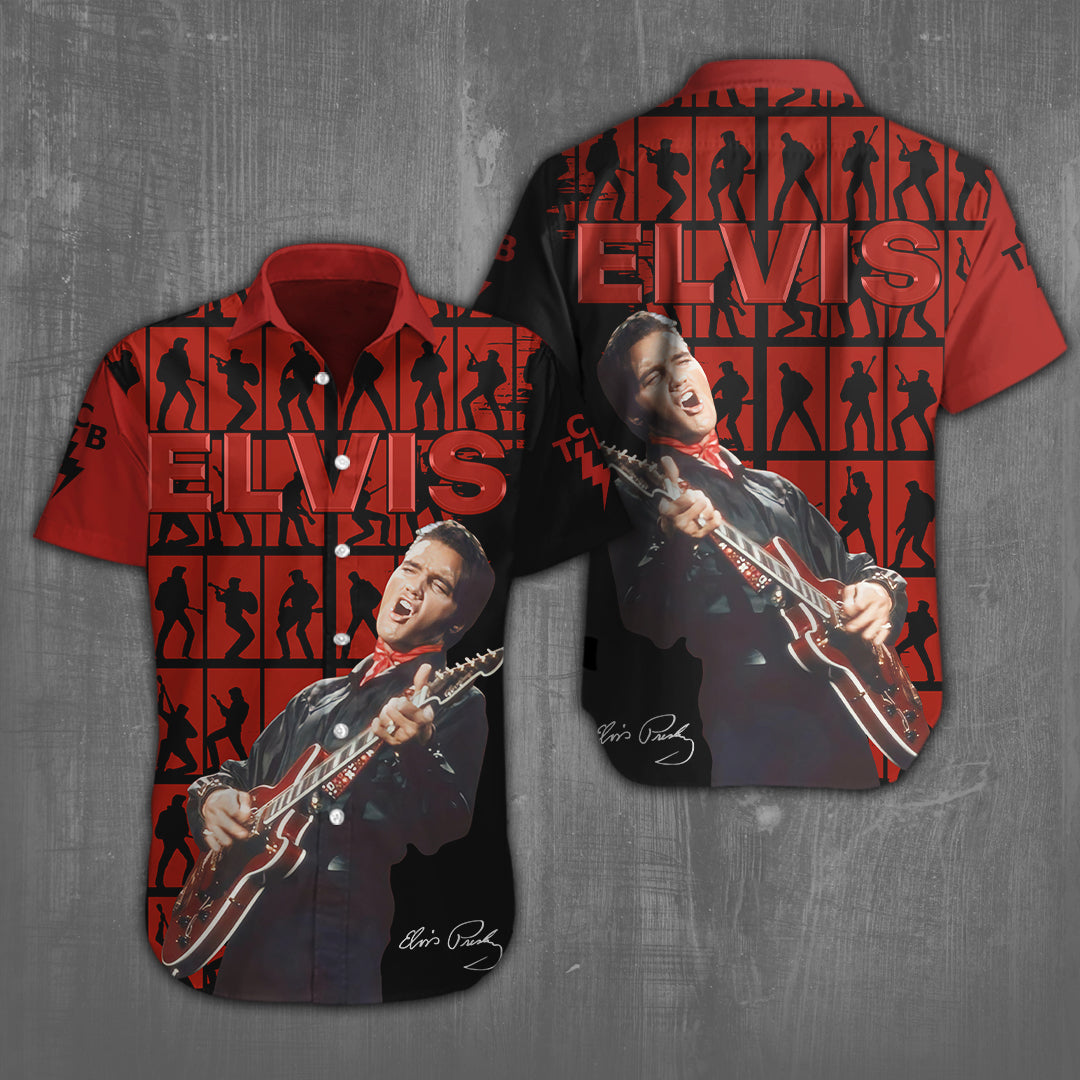 Elvis Presley Short Sleeve Button-Down Shirt – NGHIAVT 0003