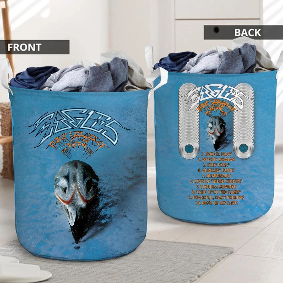 Eagles Band Their Greatest Hits 50th Anniversary Laundry Basket – HOATT21582