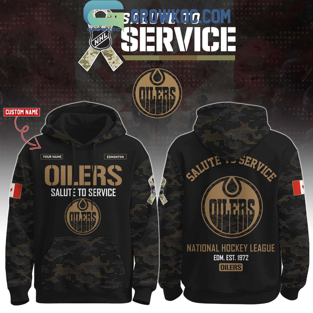 Edmonton Oilers Salute To Service Veterans Day Hoodie Shirt